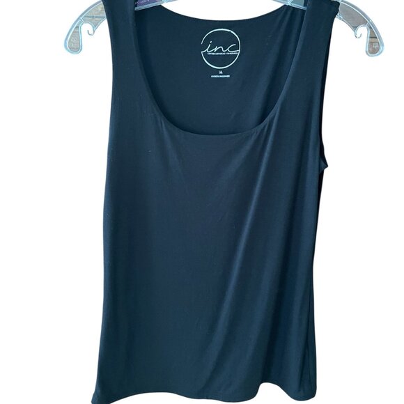 INC International Concepts Black Sleeveless Jersey Knit Top Size M - Picture 1 of 6
